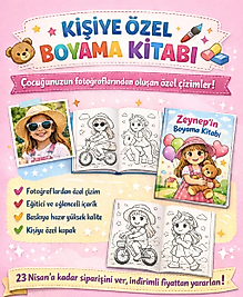 kişiye özel fotoğrafınızdan boyama kitabı