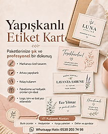 Yapışkanlı kartvizit /bilgilendirme
